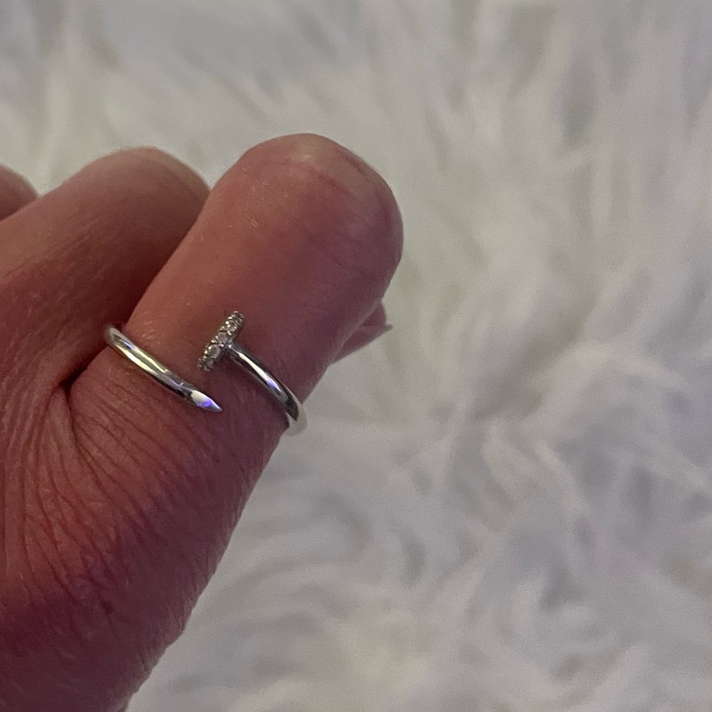 14/18k gold ring - silver plated by choice